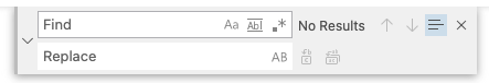 Find and replace in the YAML editor