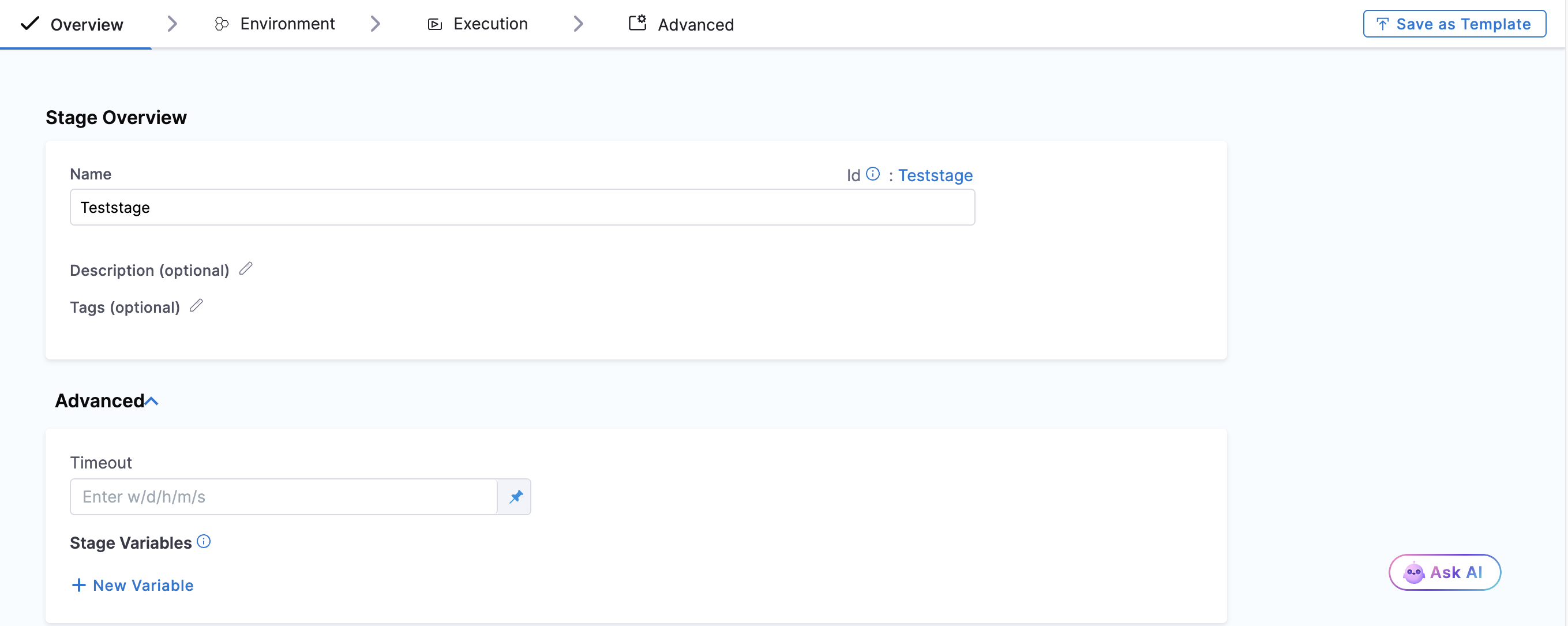 pipeline overview tab